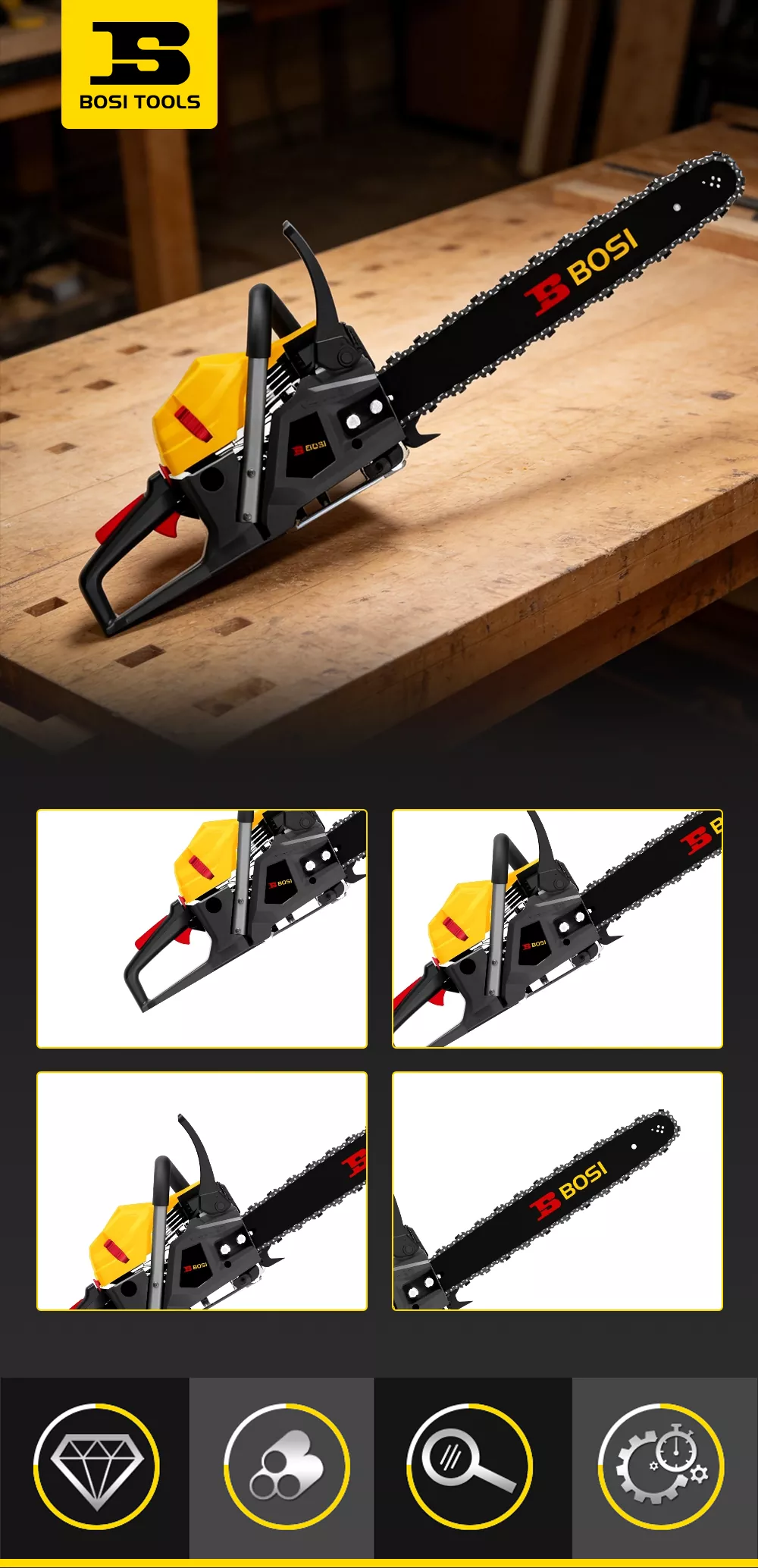 Two-Stroke Gasoline Chainsaw